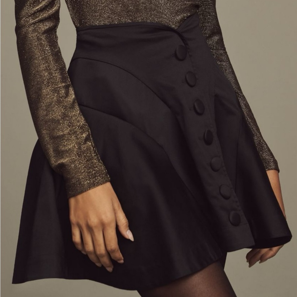 Anthropologie / Maeve High Waisted Structured Full Mini Skirt